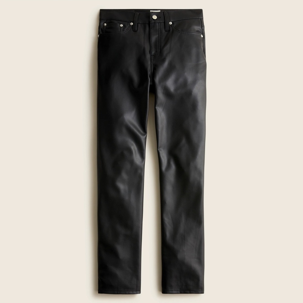 J.Crew High-rise '90s classic straight vegan leather pant